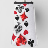 Pokerspeler Gokker Speelkaart Kleuren Las Vegas Golfheadcover (Draai 90)