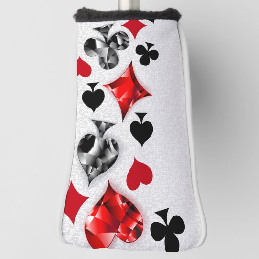 Pokerspeler Gokker Speelkaart Kleuren Las Vegas Golfheadcover (Draai 90)