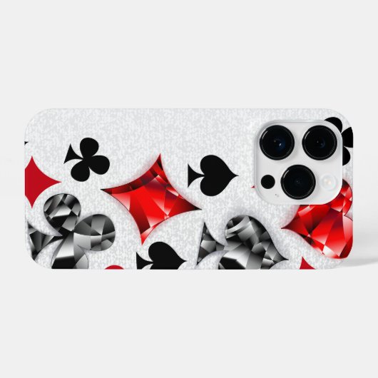Pokerspeler Gokker Speelkaart Kleuren Las Vegas iPhone Hoesje (Achterkant horizontaal)