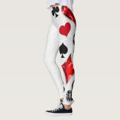 Pokerspeler Gokker Speelkaart Kleuren Las Vegas Leggings (Links)