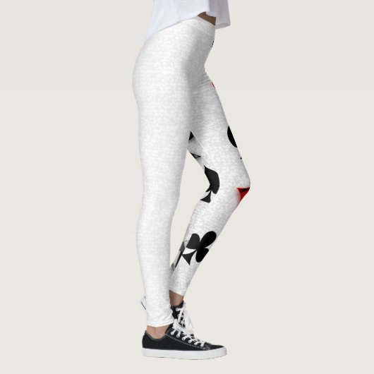 Pokerspeler Gokker Speelkaart Kleuren Las Vegas Leggings (Rechts)