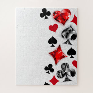 Pokerspeler Gokker Speelkaart Kleuren Las Vegas Legpuzzel