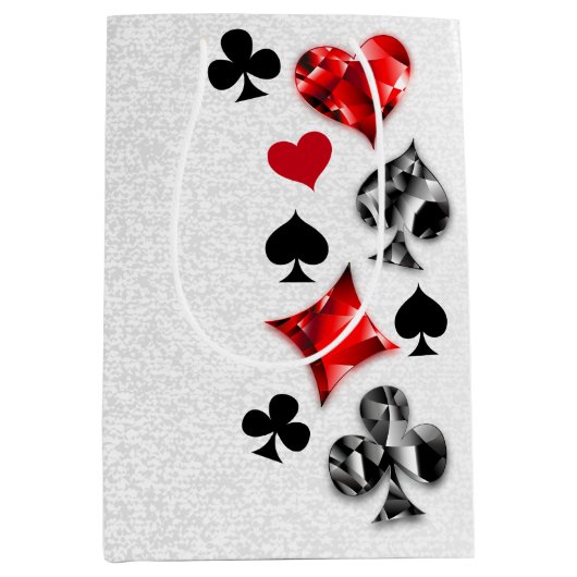 Pokerspeler Gokker Speelkaart Kleuren Las Vegas Medium Cadeauzakje (Voorkant)