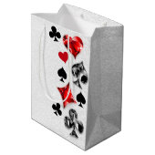 Pokerspeler Gokker Speelkaart Kleuren Las Vegas Medium Cadeauzakje (Achterkant Gekanteld)