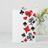 Pokerspeler Gokker Speelkaart Kleuren Las Vegas Menu (Staand voorkant)