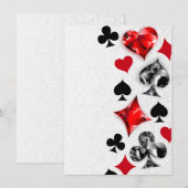 Pokerspeler Gokker Speelkaart Kleuren Las Vegas Menu (Voorkant / Achterkant)