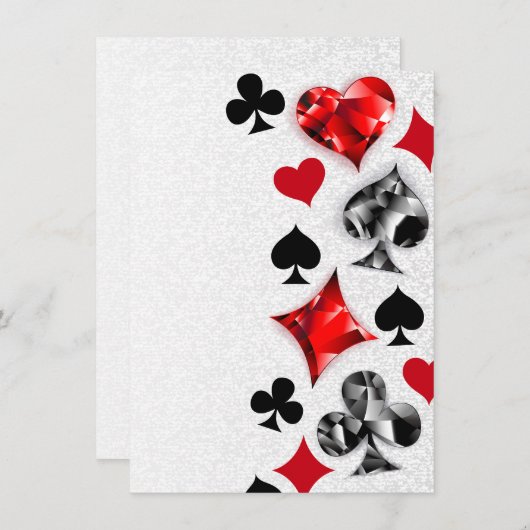 Pokerspeler Gokker Speelkaart Kleuren Las Vegas Menu (Voorkant / Achterkant)