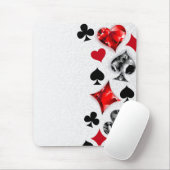 Pokerspeler Gokker Speelkaart Kleuren Las Vegas Muismat (Met muis)