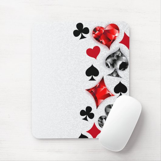 Pokerspeler Gokker Speelkaart Kleuren Las Vegas Muismat (Met muis)