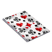 Pokerspeler Gokker Speelkaart Kleuren Las Vegas Notitieboek (Rechterzijde)