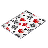 Pokerspeler Gokker Speelkaart Kleuren Las Vegas Notitieboek (Linkerzijde)