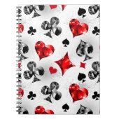 Pokerspeler Gokker Speelkaart Kleuren Las Vegas Notitieboek (Voorkant)