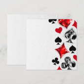Pokerspeler Gokker Speelkaart Kleuren Las Vegas Notitiekaartje (Voorkant / Achterkant)