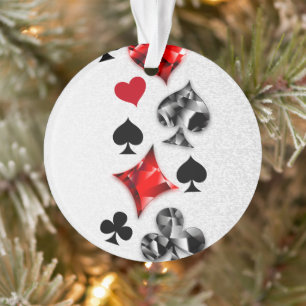 Pokerspeler Gokker Speelkaart Kleuren Las Vegas Ornament
