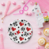 Pokerspeler Gokker Speelkaart Kleuren Las Vegas Papieren Bordje (Feest)