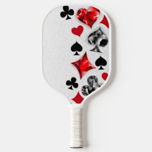 Pokerspeler Gokker Speelkaart Kleuren Las Vegas Pickleball Paddle