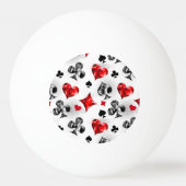 Pokerspeler Gokker Speelkaart Kleuren Las Vegas Pingpongbal (Voorkant)