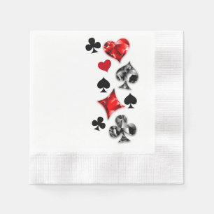 Pokerspeler Gokker Speelkaart Kleuren Las Vegas Servet