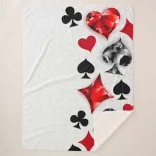 Pokerspeler Gokker Speelkaart Kleuren Las Vegas Sherpa Deken