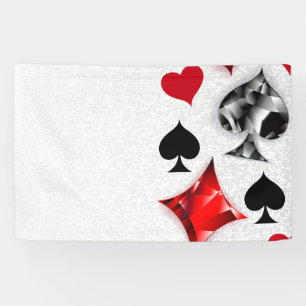 Pokerspeler Gokker Speelkaart Kleuren Las Vegas Spandoek