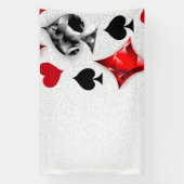Pokerspeler Gokker Speelkaart Kleuren Las Vegas Spandoek (Verticaal)