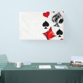 Pokerspeler Gokker Speelkaart Kleuren Las Vegas Spandoek (Beurs)