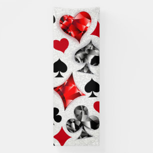 Pokerspeler Gokker Speelkaart Kleuren Las Vegas Spandoek