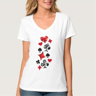Pokerspeler Gokker Speelkaart Kleuren Las Vegas T-shirt