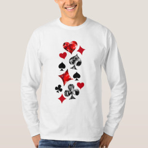 Pokerspeler Gokker Speelkaart Kleuren Las Vegas T-shirt