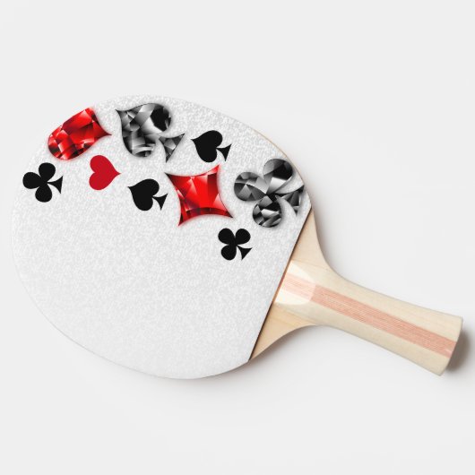 Pokerspeler Gokker Speelkaart Kleuren Las Vegas Tafeltennisbatje (Zijkant)