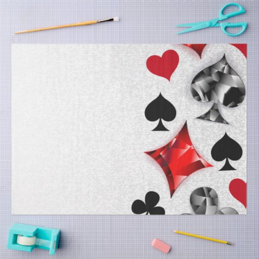 Pokerspeler Gokker Speelkaart Kleuren Las Vegas Tissuepapier (Craft)