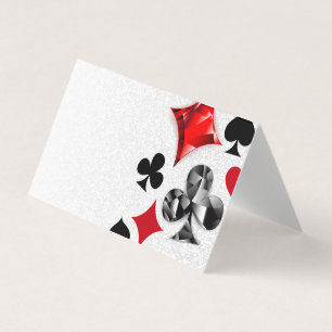 Pokerspeler Gokker Speelkaart Kleuren Las Vegas Visitekaartje