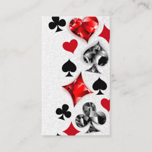 Pokerspeler Gokker Speelkaart Kleuren Las Vegas Visitekaartje