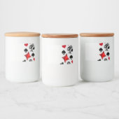 Pokerspeler Gokker Speelkaart Kleuren Las Vegas Voedselcontainer Etiket (Flessen)