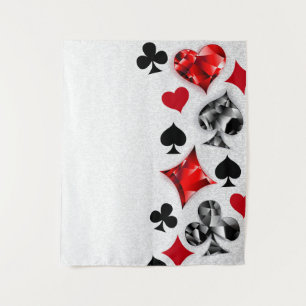Pokerspeler Gokker Speelkaart Kleuren Las Vegas Wandkleed