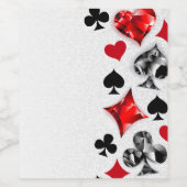 Pokerspeler Gokker Speelkaart Kleuren Las Vegas Wijn Etiket (Enkel label)