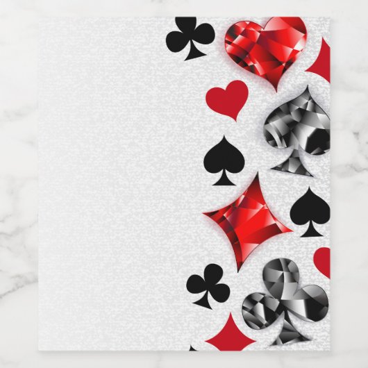 Pokerspeler Gokker Speelkaart Kleuren Las Vegas Wijn Etiket (Enkel label)