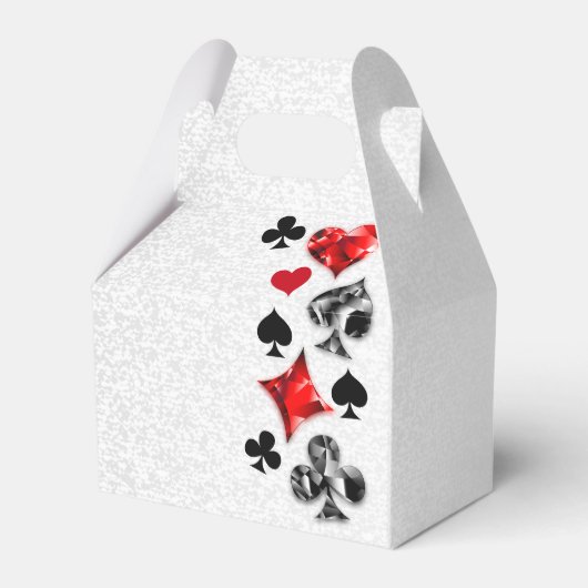 Pokerspeler Gokker Speelkaarten Kleuren Las Vegas Bedankdoosjes (Achterkant)