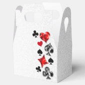 Pokerspeler Gokker Speelkaarten Kleuren Las Vegas Bedankdoosjes (Geopend)