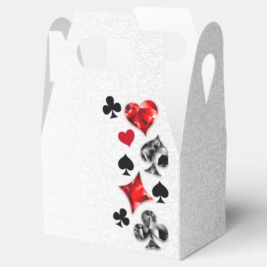 Pokerspeler Gokker Speelkaarten Kleuren Las Vegas Bedankdoosjes (Geopend)