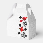 Pokerspeler Gokker Speelkaarten Kleuren Las Vegas Bedankdoosjes (Voorkant Zijde)