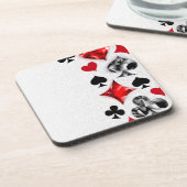 Pokerspeler Gokker Speelkaarten Kleuren Las Vegas Bier Onderzetter (Linkerzijde)