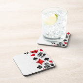 Pokerspeler Gokker Speelkaarten Kleuren Las Vegas Bier Onderzetter (Rechterzijde)