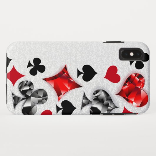 Pokerspeler Gokker Speelkaarten Kleuren Las Vegas Case-Mate iPhone Case (Achterkant (horizontaal))