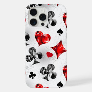 Pokerspeler Gokker Speelkaarten Kleuren Las Vegas iPhone 15 Pro Max Case