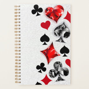Pokerspeler Gokker Speelkaarten Kleuren Las Vegas Planner