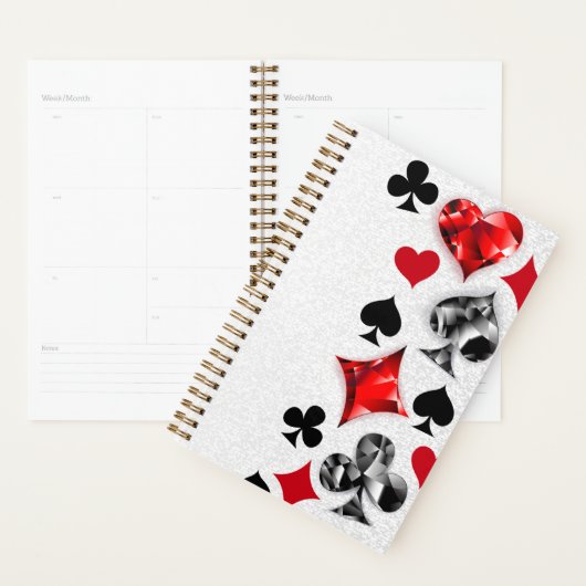 Pokerspeler Gokker Speelkaarten Kleuren Las Vegas Planner (Display)