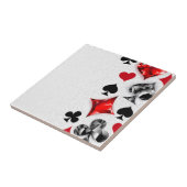 Pokerspeler Gokker Speelkaarten Kleuren Las Vegas Tegeltje (Zijkant)