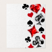 Pokerspeler Gokker Speelkaarten Kleuren Las Vegas Visitekaartje (Buitenkant ongevouwen)