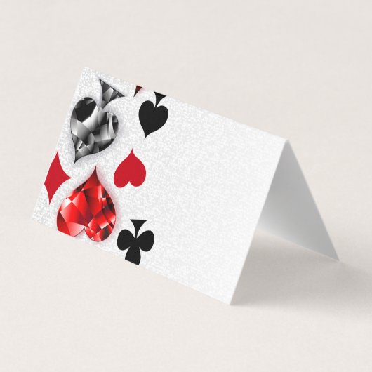 Pokerspeler Gokker Speelkaarten Kleuren Las Vegas Visitekaartje (Achterkant)